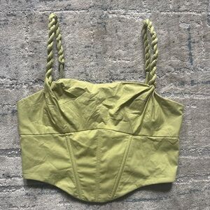 Oh Polly Lime Green Braided Strap Top